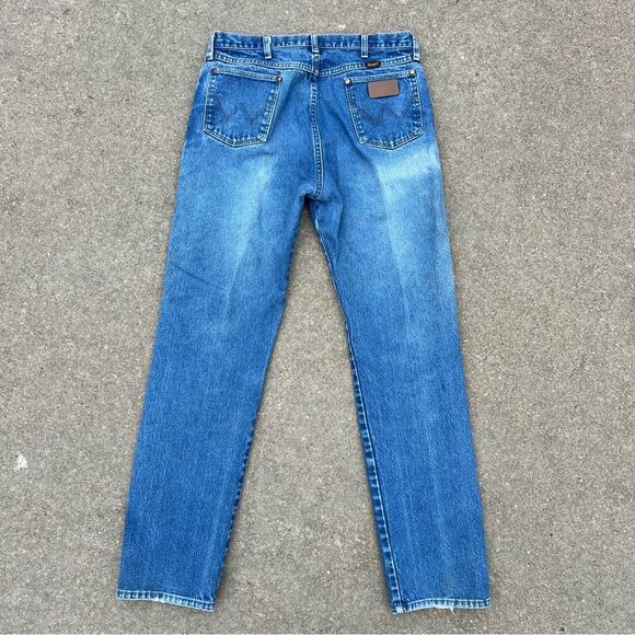 Vintage 90s Wrangler 13MWZ Cowboy Cut Original Fit Blue Jeans 36x36 - Picture 3 of 5